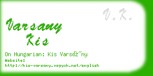 varsany kis business card